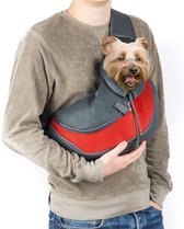 honden schoudertas- draagtas voor honden en katten- rood