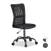 Relaxdays bureaustoel zonder armleuning - ergonomische computerstoel - verstelbaar - stoel - blauw
