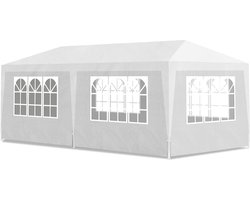 Partytent wit - 6 zijwanden - 3 x 6 m