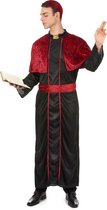 Vegaoo - Rood en zwart bisschop kostuum voor mannen