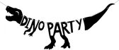 PARTYDECO - Zwarte kartonnen dino party feestslinger - Decoratie > Muur-, deur- en raamdecoratie