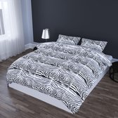 Romanette Zebra dekbedovertrek Zwart Lits-jumeaux (270x200/220 cm + 2 slopen)