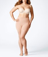 FALKE Beauty Plus fijn elegant comfortabel mat zonder motief grote maten Sheer 20 Denier Beige Dames panty - Maat F LONG