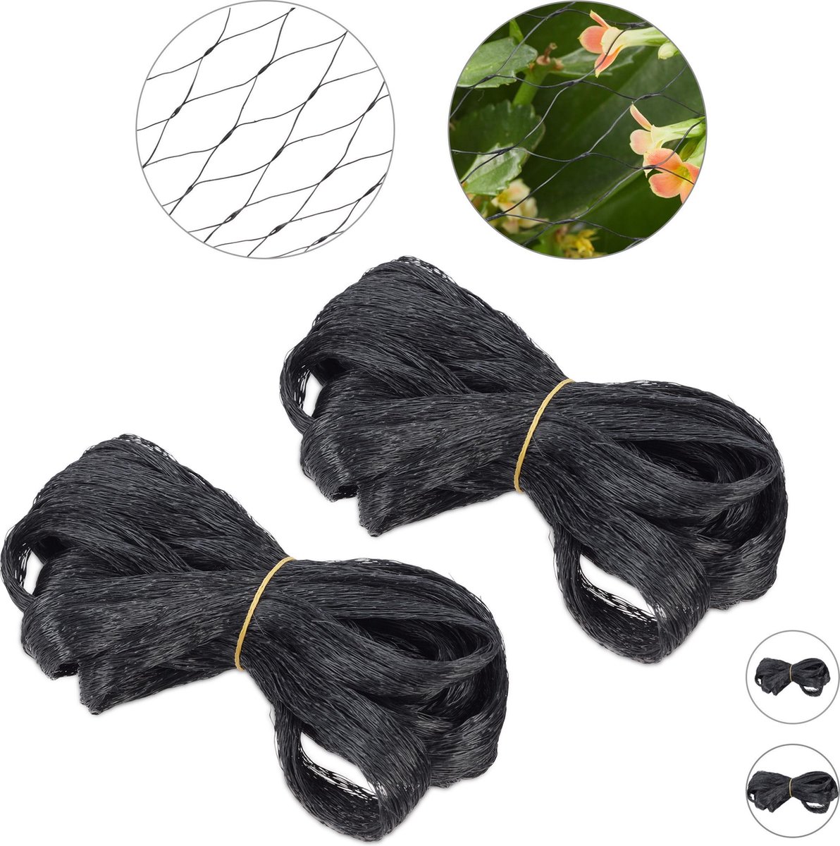 Vogelvangnet, Voorkomen Hutnet, Zwart Anti-vogelmistnet Anti-vogelnet, Landbouwgrond voor Tuin(15 * 3M
