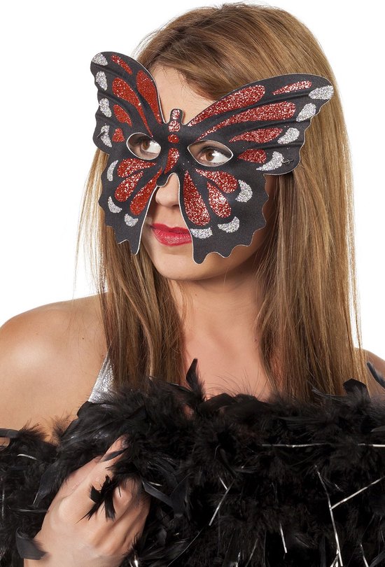Masker vlinder groot rood | bol.com