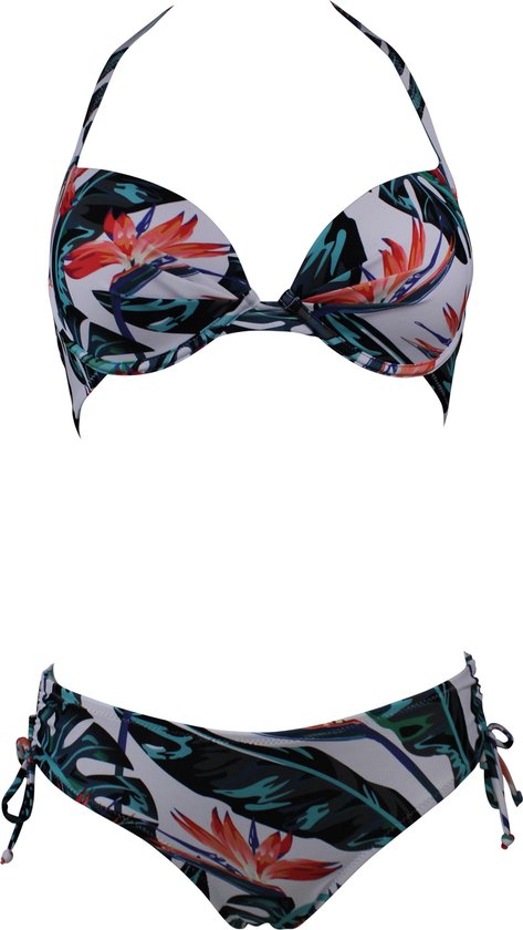 Mila Paradise Bloom Wit Print Bikini Maat D Bol Com