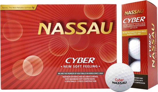 Nassau Cyber - Golfballen - 12 stuks - Wit