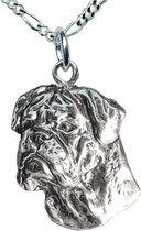 COOLDOG™ ketting Hanger bedel hond Boxer kop massief .925 Zilver * inclusief ketting