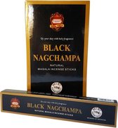 Wierookstokjes Black Nag Champa (12 pakjes)