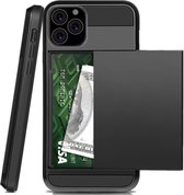 Apple iPhone 11 Pro Backcover - Zwart - Pasjeshouder - Portemonnee hoesje