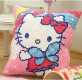 Vervaco Hello Kitty met regenboog Kruissteekkussen pakket PN-0151118