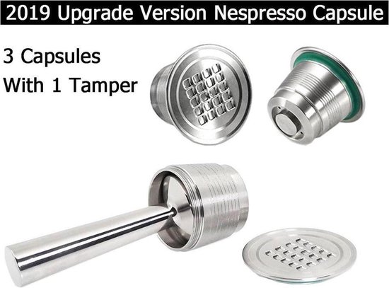 Nieuwe Herbruikbare Nespresso Cups- Hervulbare Nespresso Capsules -  Inclusief tamper... | bol.com