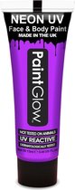 PaintGlow Face & Body Paint Neon Pro Blacklight UV Reactive Purple