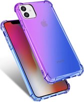 Shockproof Backcover voor Apple iPhone 11 | Paars | Siliconen Hoesje met Versterkte Rand | TPU Soft Case