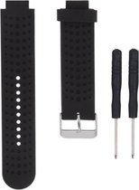 Horlogeband van Siliconen voor Garmin Forerunner 230 | 22.4 mm | Horloge Band - Horlogebandjes | Zwart