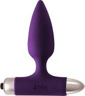Anale Buttplug- Vibratie- Bullet- Silicone -  10 functies- AAA batterij- Waterproof-  Spice it up New Edition Glory Paars