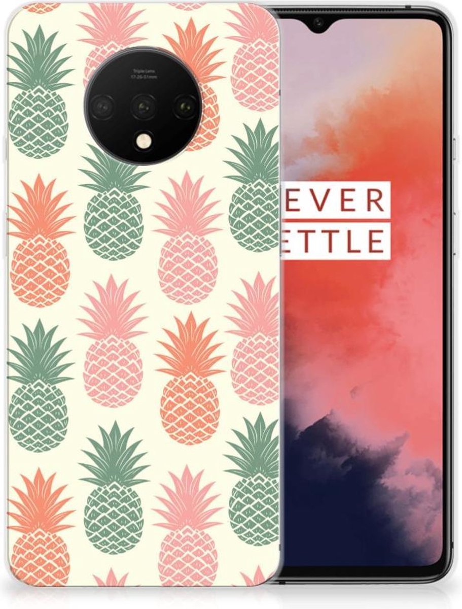 OnePlus 7T Siliconen Case Ananas