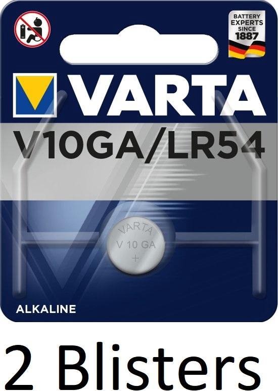2 Stuk (2 Blisters a 1 st) Varta V10GA Wegwerpbatterij LR54 Alkaline