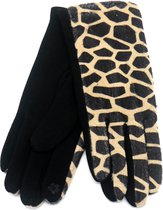Zachte Handschoenen met Dierenprint - One Size - Touchscreen Tip - Giraffe - Dielay