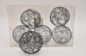Bijstekers - Metal Wire Ball 10cm 6pc. Black