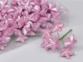 Kerststekers - Roze Stersteker18x6 40mm