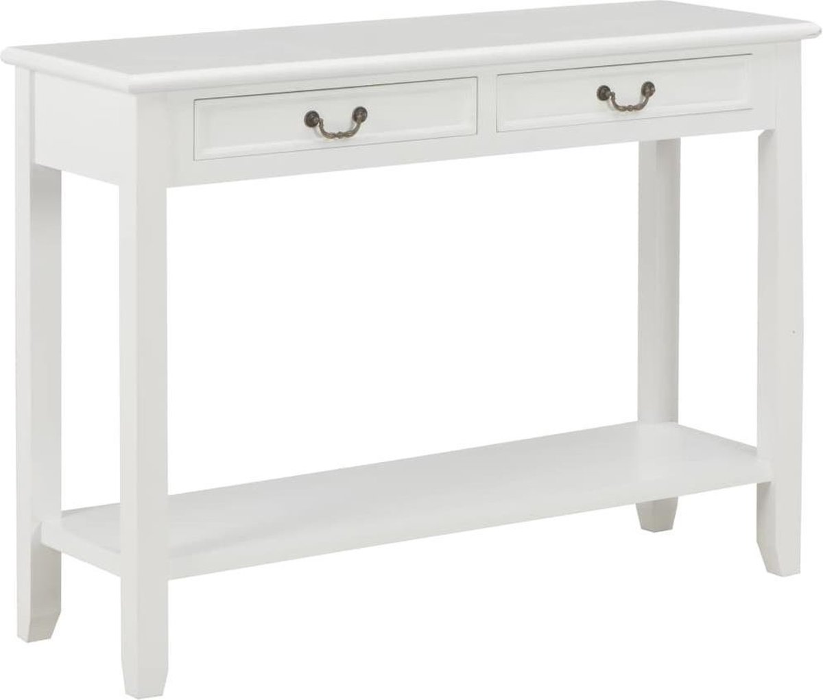 Wandtafel 110x30x76 cm bewerkt hout wit