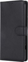 Motorola Moto E6 Play Hoesje - Portemonnee Book Case - Kaarthouder & Magneetlipje - Zwart