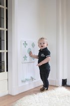 Dipperdee houten wandspeelbord wit grijs - 38cm x 38cm x 2cm