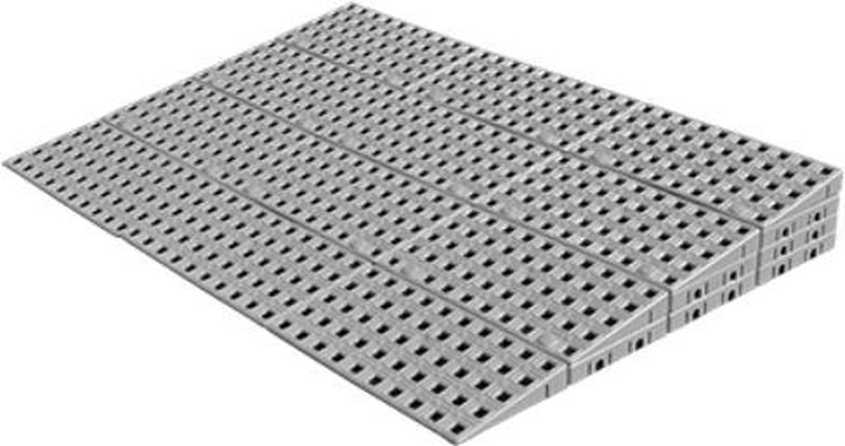 Goedkoopste Drempelhulp Binnen - 7,4 tot 9 cm (H) x 125 cm (B) - Verstelbare Oprijplaat / Drempelplaat - Oprijhelling - 4 Laags