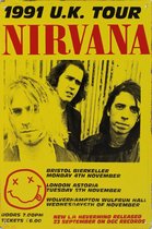 Concertbord - Nirvana U.K. Tour 1991 -20x30cm