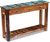 Sidetable Antiek hout (Incl LW 3D klok) / woonkamer tafel/ slaapkamer tafel / salontafel / wandtafel / Decoratietafel