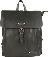 Flora&co rugzak met flap en magneetsluiting zwart