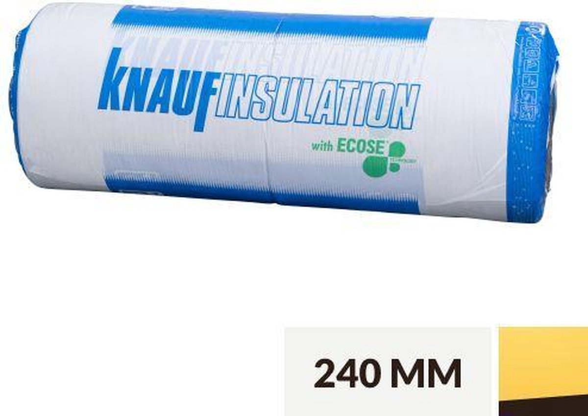 Knauf naturoll 037 | 240 mm d'épaisseur - 590 mm de large (Rd 6,45 m², K /  W) | bol.com