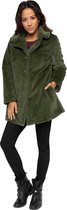 Supertrash Ladies Fake Fur Jacket - Groen - Maat L