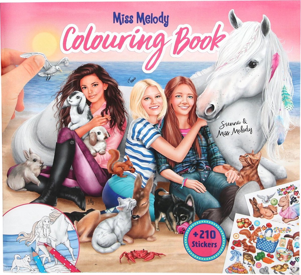 Livre De Coloriage Miss Melody Depesche | 20 Pages Motifs Chevaux - Inclut Autocollants