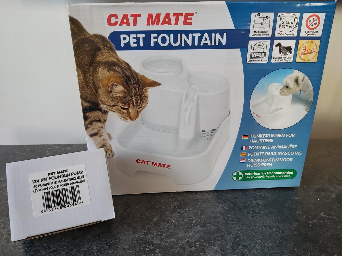 Intentie nabootsen bevestig alstublieft Cat Mate Drinkfontein Inclusief 1 Extra Pomp | bol.com