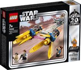 LEGO Star Wars : La Menace fantôme – Le Podracer d'Anakin – Édition 20ème anniversaire 75258 – Kit de construction (279 pièces)