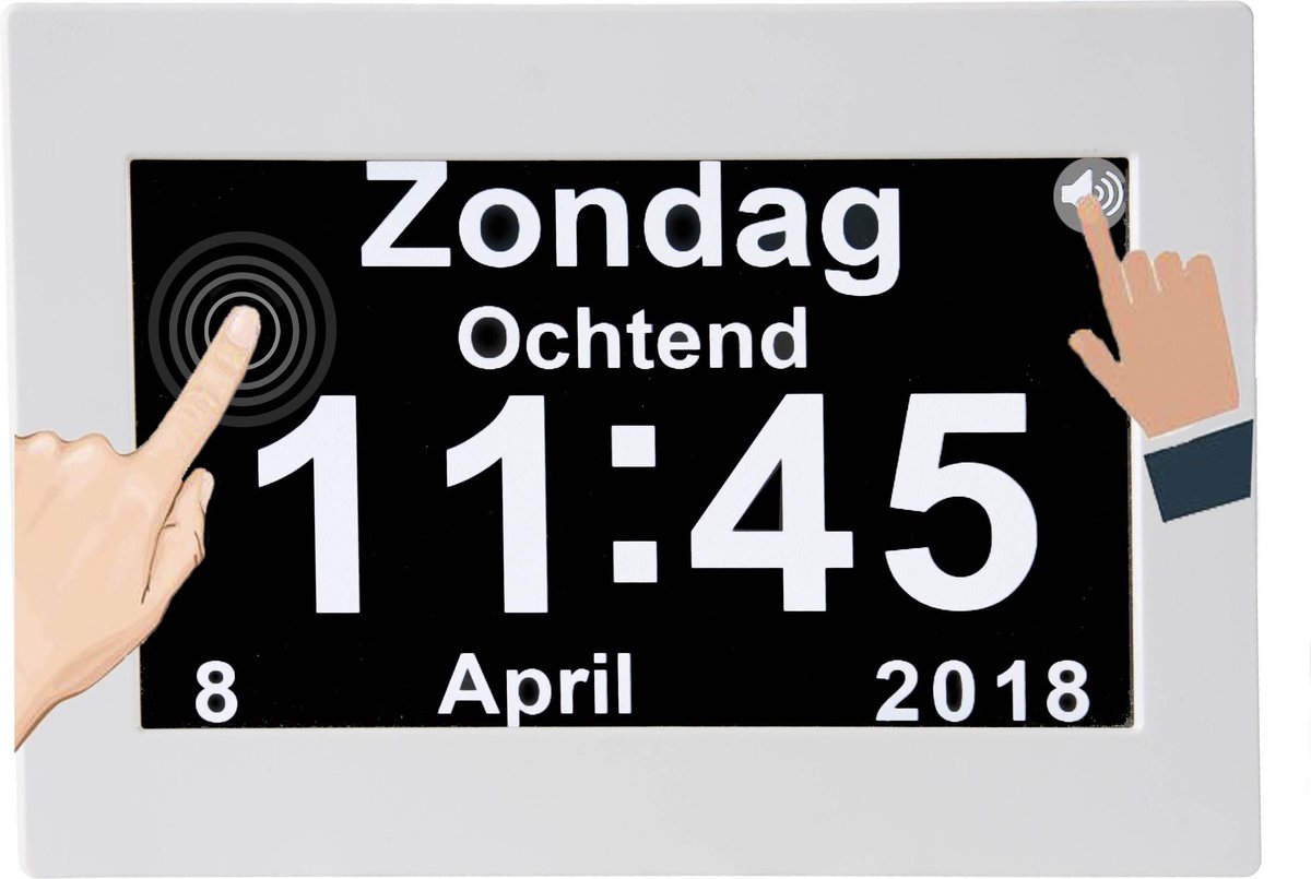 Horloge Fysic Horloge murale analogique extralarge avec jour et date FK950  Blanc