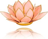 Sfeerlicht Lotus Pastel Roze Goudrand