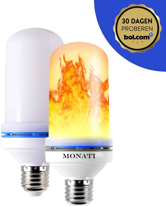 Afvoer weduwe Heel veel goeds Vuurlamp - Firelamp - E27 - Vlamverlichting - Flame Lamp - Monati | bol.com