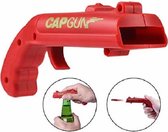 2x Bierdop schieter - Dopjes schieter - Dopjes pistool - Bieropener - Flesopener - Het cadeau - Bier cadeau - Cap Gun V 2020 - Rood