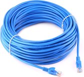 By Qubix internetkabel - 30 meter cat 5e internet netwerk LAN kabel (100 Mbps) - Blauw - UTP kabel - RJ45 - UTP kabel