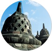 Borobudur | Close-up | Tempels | Wanddecoratie | 80CM x 80CM | Schilderij | Foto op plexiglas