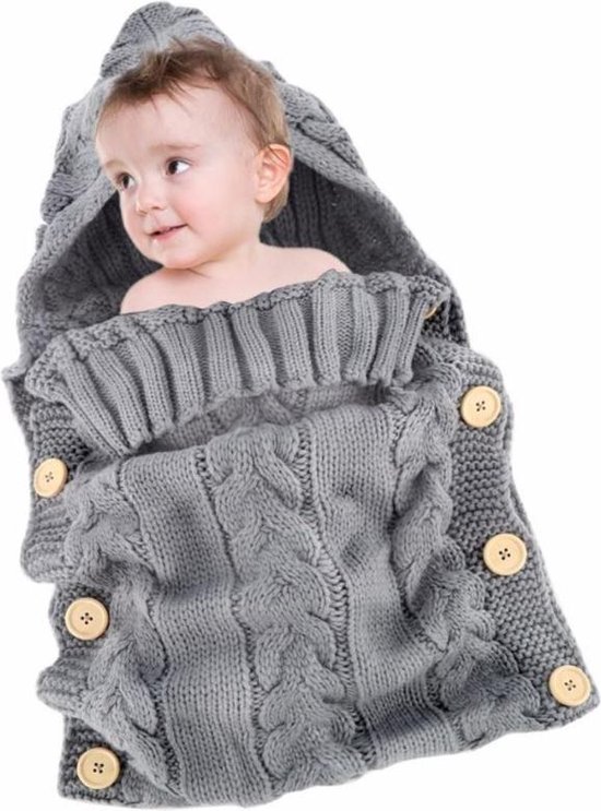 Troosteloos Direct hoog Baby Slaapzak Gebreid - baby bed - extra Dik - maxi cosi deken - Extra Warm  - 70cm x... | bol.com