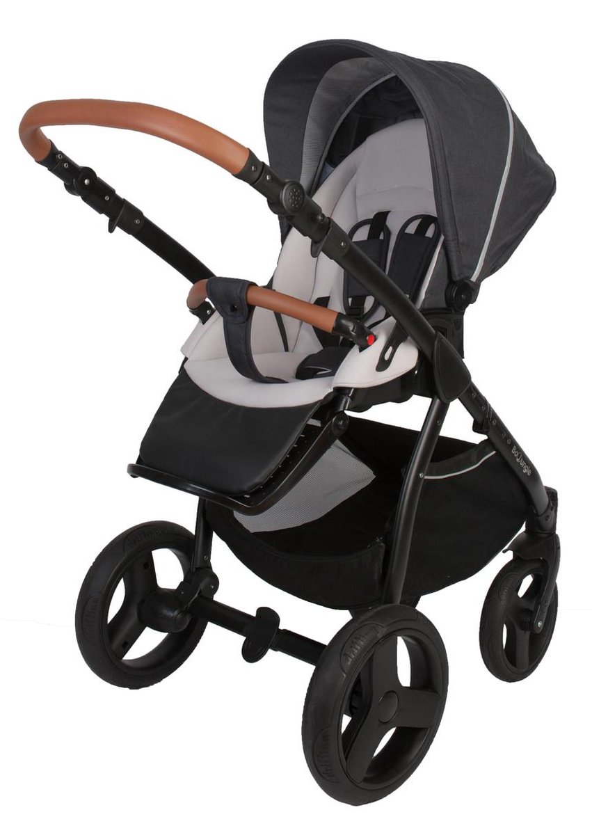 Bo Jungle B-Zen Kinderwagen - 5-in-1 - Donkergrijs/Zwart | bol.com