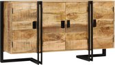 Dressoir Bruin Mango Hout Ladekast (Incl LW 3d klok) - wandkast - Tv kast- opbergkast - Boekenkast - opbergkast - Kast met lades - Sidetable - Wandtafel