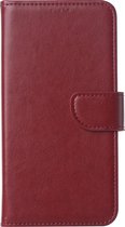 Xssive Universele Hoesje - Book Case - 5.2 inch display  - geschikt voor pasjes - Bordeaux Rood