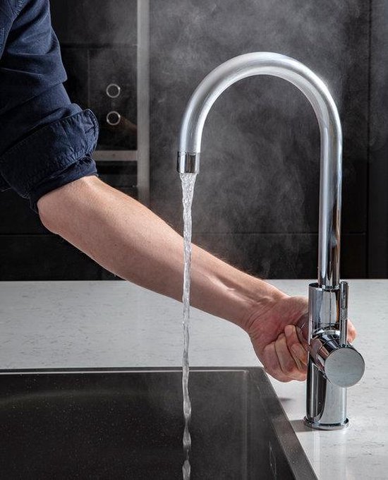 ACE CHROOM 3 in 1 kokend water kraan C-uitloop Met boiler: 4,4L inclusief  mengventiel... | bol.com