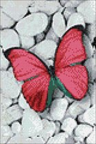 Wizardi Diamond Painting Kit Pink Butterfly WD054