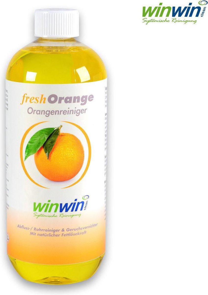 winwinCLEAN fresh Orange 1000ml(concentraat) Zeer effectieve vetoplosser, ontvette,  lijmoplosser